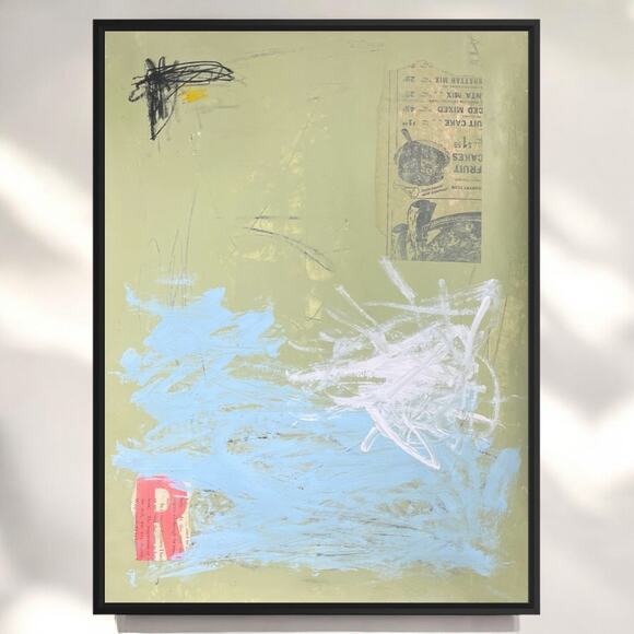 Original Mixed Media Abstract Modern Art Painting 18x24 